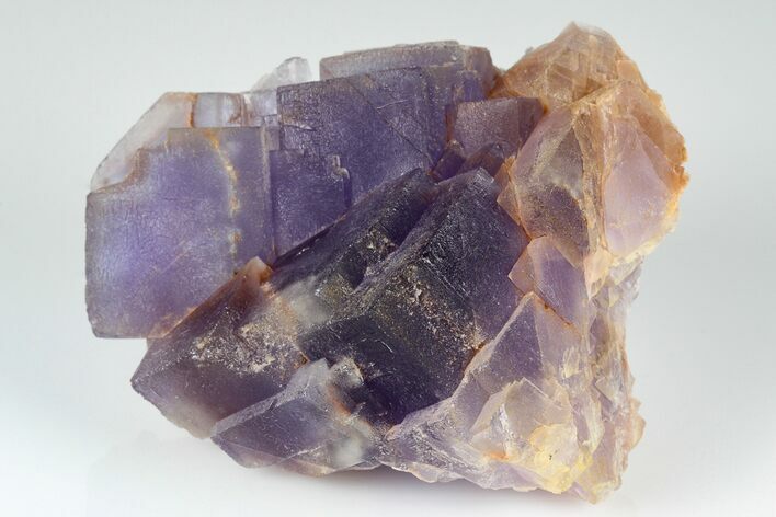 Purple, Cubic Fluorite Crystal Cluster - Berbes, Spain #183846